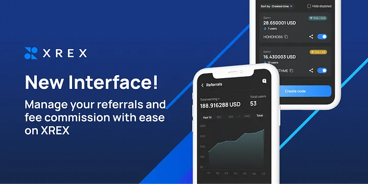 XREX Referral Interface Level Up: Invite Friends and Earn up to 20% Trading Fees!